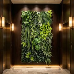 Framed Tropical Artificial Vertical Green Wall for Indoor Decor,Framed Tropical Artificial Vertical Green Wall for Indoor Decor