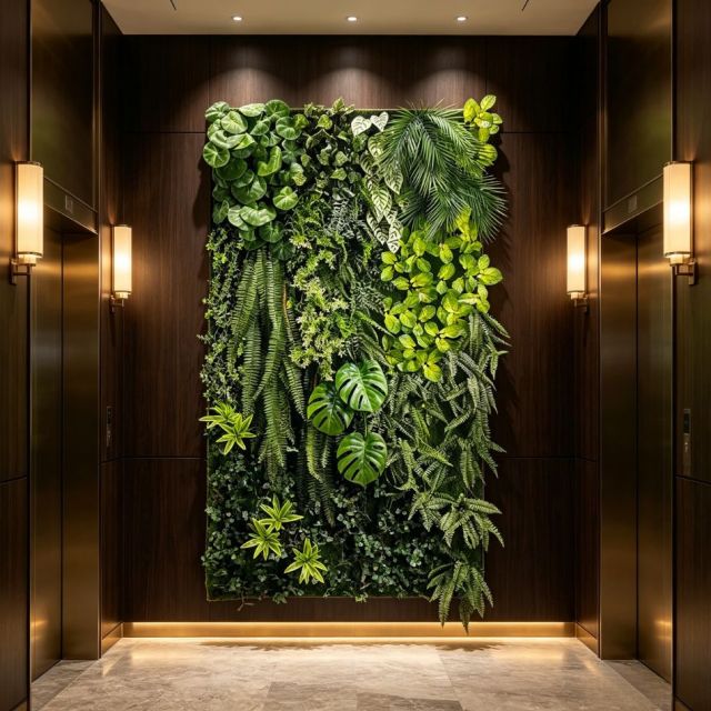 Framed Tropical Artificial Vertical Green Wall for Indoor Decor,Framed Tropical Artificial Vertical Green Wall for Indoor Decor