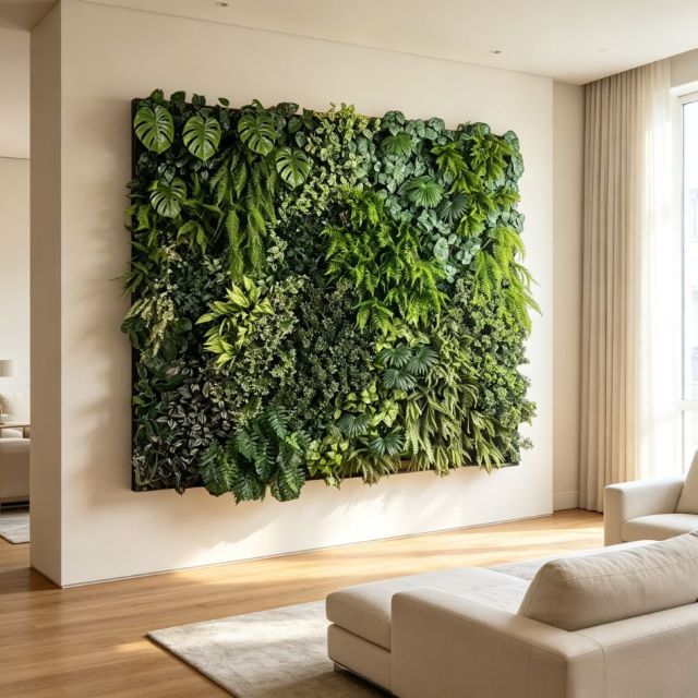Large Square Artificial Tropical Plant Green Wall Panel for Indoor Wall Decor,Large Square Artificial Tropical Plant Green Wall Panel for Indoor Wall Decor
