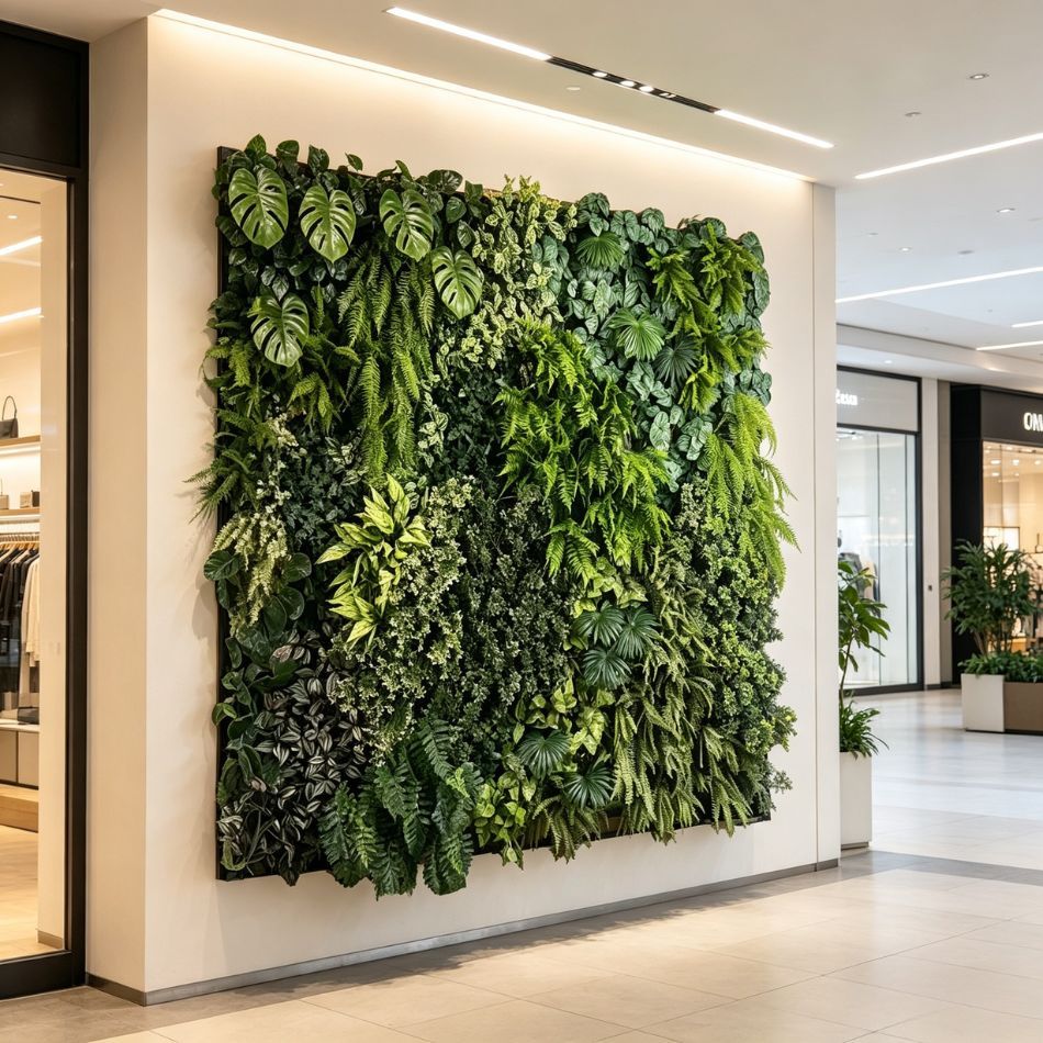 Large Square Artificial Tropical Plant Green Wall Panel for Indoor Wall Decor,Large Square Artificial Tropical Plant Green Wall Panel for Indoor Wall Decor