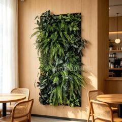 Permium Quality Backlit Artificial Tropical Fern Vertical Green Wall for Interior Design,Permium Quality Backlit Artificial Tropical Fern Vertical Green Wall for Interior Design
