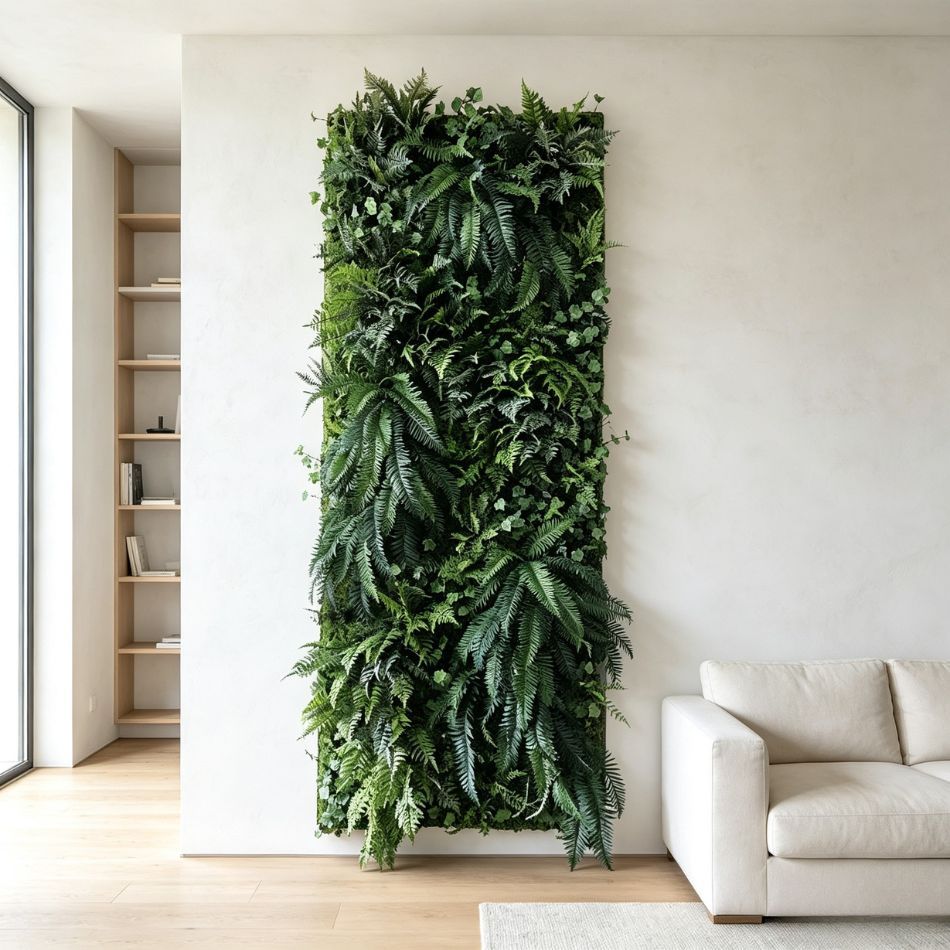High Quality Backlit Full-Fern Artificial Vertical Green Wall for Interior Design,High Quality Backlit Full-Fern Artificial Vertical Green Wall for Interior Design