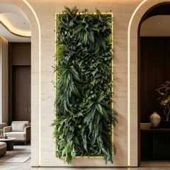 High Quality Backlit Full-Fern Artificial Vertical Green Wall for Interior Design,High Quality Backlit Full-Fern Artificial Vertical Green Wall for Interior Design