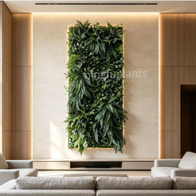 High Quality Backlit Full-Fern Artificial Vertical Green Wall for Interior Design,High Quality Backlit Full-Fern Artificial Vertical Green Wall for Interior Design