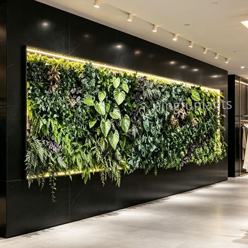 Permium Quality Horizontal Mixed Artificial Foliage Green Wall Panel for Interior Decor,Permium Quality Horizontal Mixed Artificial Foliage Green Wall Panel for Interior Decor