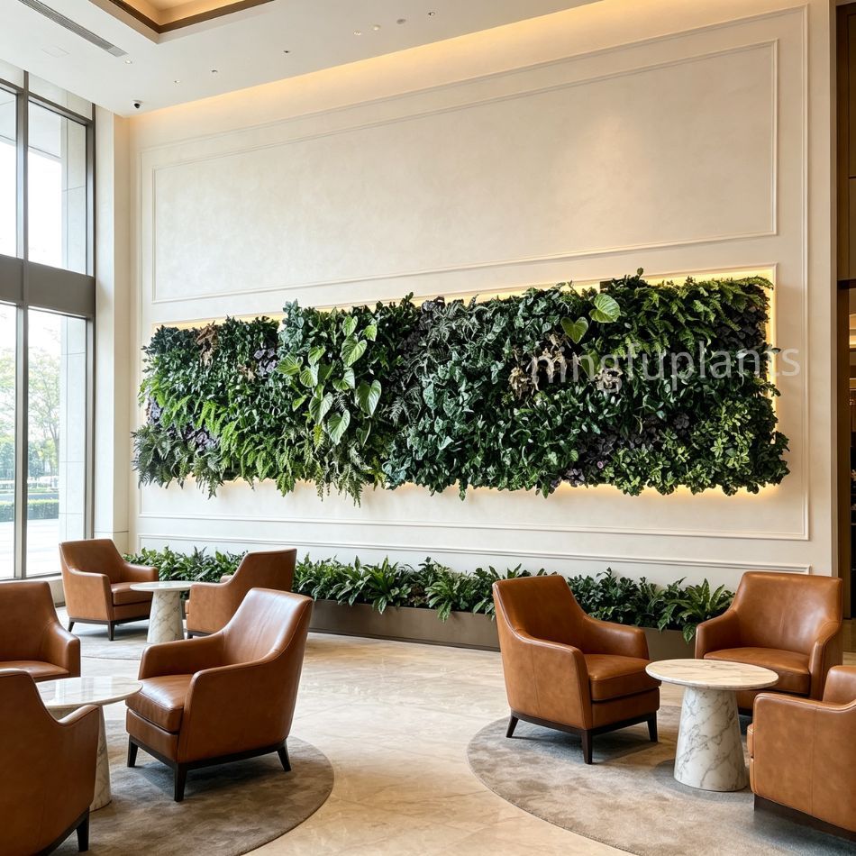 Permium Quality Horizontal Mixed Artificial Foliage Green Wall Panel for Interior Decor,Permium Quality Horizontal Mixed Artificial Foliage Green Wall Panel for Interior Decor