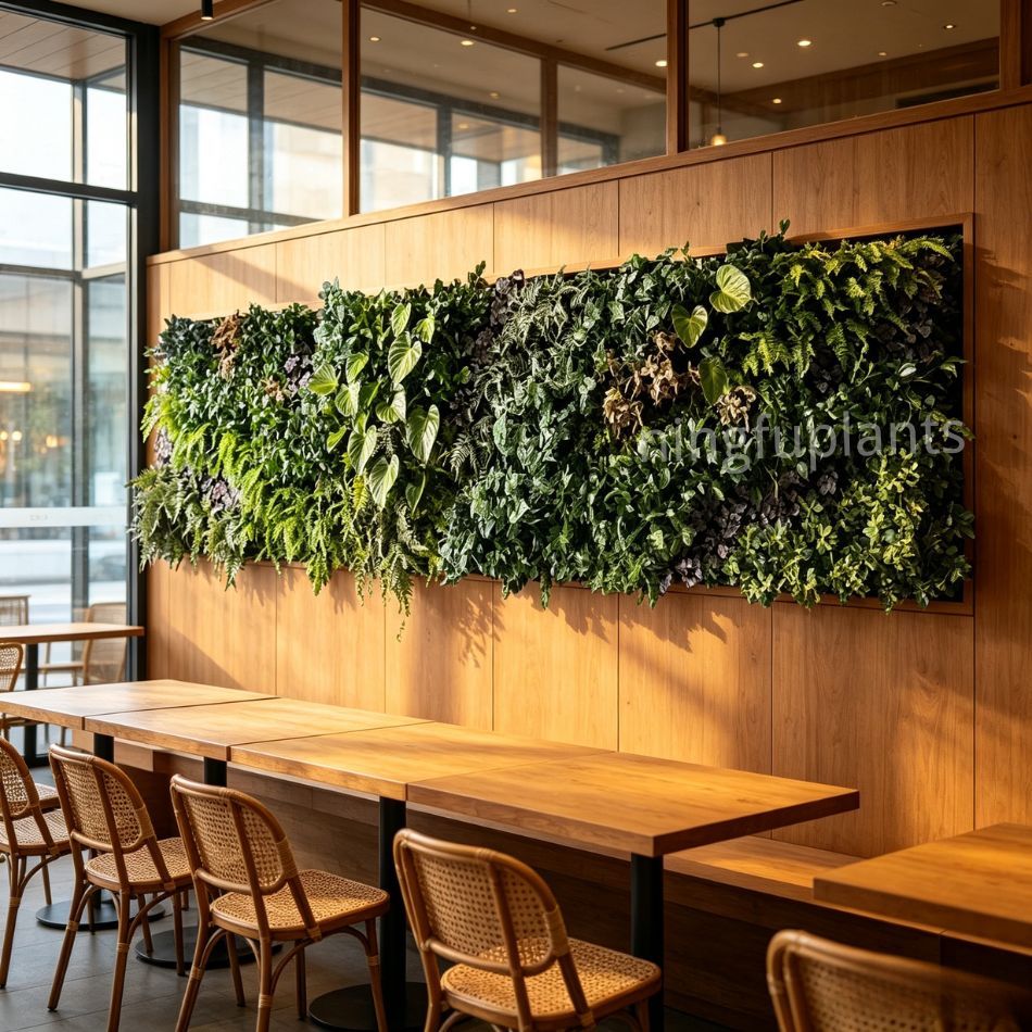 Permium Quality Horizontal Mixed Artificial Foliage Green Wall Panel for Interior Decor,Permium Quality Horizontal Mixed Artificial Foliage Green Wall Panel for Interior Decor