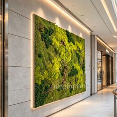 High Similarity Backlit Mixed Preserved Moss Wall Art Panel for Indoor Decor,High Similarity Backlit Mixed Preserved Moss Wall Art Panel for Indoor Decor