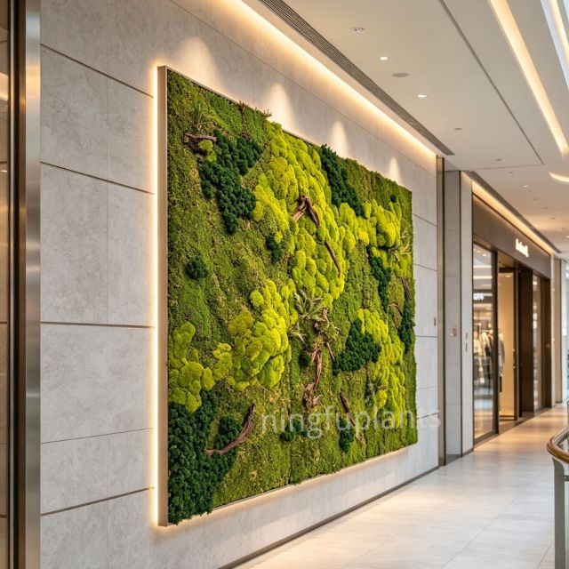 High Similarity Backlit Mixed Preserved Moss Wall Art Panel for Indoor Decor,High Similarity Backlit Mixed Preserved Moss Wall Art Panel for Indoor Decor