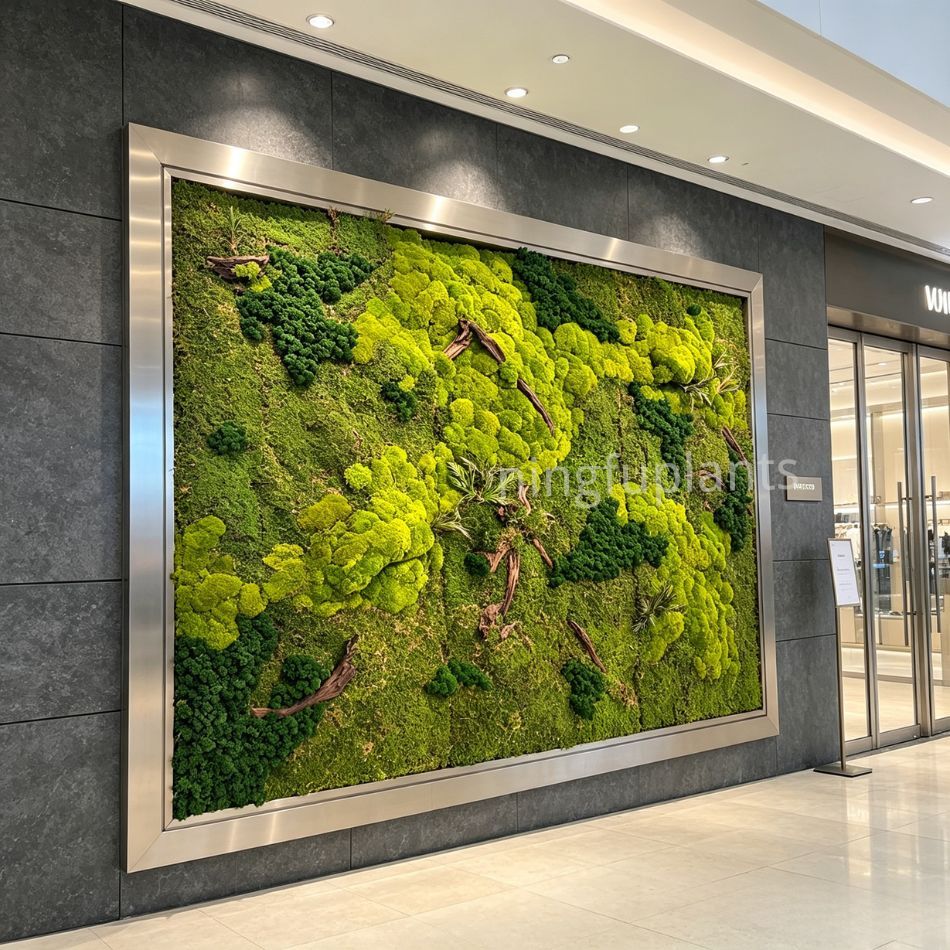High Similarity Backlit Mixed Preserved Moss Wall Art Panel for Indoor Decor,High Similarity Backlit Mixed Preserved Moss Wall Art Panel for Indoor Decor