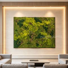 High Similarity Backlit Mixed Preserved Moss Wall Art Panel for Indoor Decor,High Similarity Backlit Mixed Preserved Moss Wall Art Panel for Indoor Decor