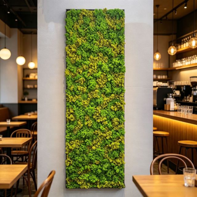 Permium Quality Tall Vertical Backlit Preserved Reindeer Moss Wall Panel for Home Decor,Permium Quality Tall Vertical Backlit Preserved Reindeer Moss Wall Panel for Home Decor