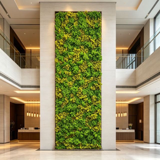 Permium Quality Tall Vertical Backlit Preserved Reindeer Moss Wall Panel for Home Decor,Permium Quality Tall Vertical Backlit Preserved Reindeer Moss Wall Panel for Home Decor