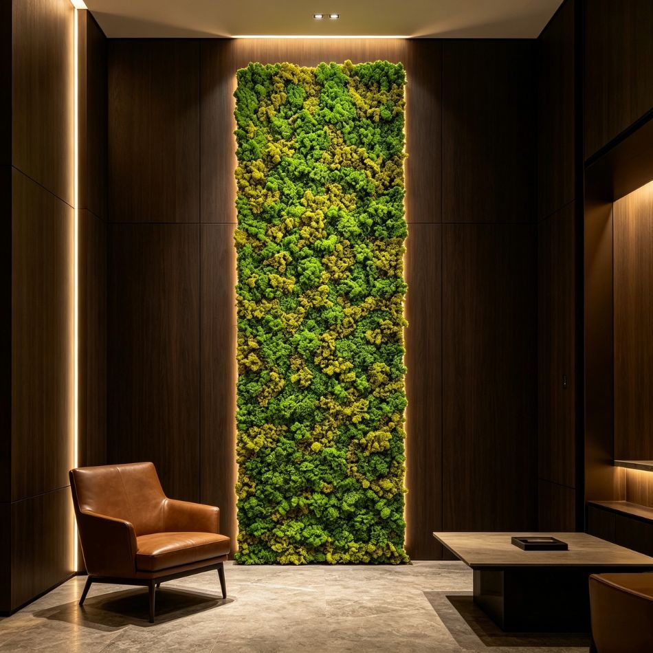 Permium Quality Tall Vertical Backlit Preserved Reindeer Moss Wall Panel for Home Decor,Permium Quality Tall Vertical Backlit Preserved Reindeer Moss Wall Panel for Home Decor