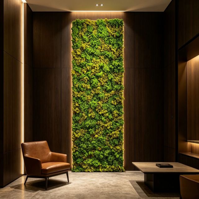 Permium Quality Tall Vertical Backlit Preserved Reindeer Moss Wall Panel for Home Decor,Permium Quality Tall Vertical Backlit Preserved Reindeer Moss Wall Panel for Home Decor