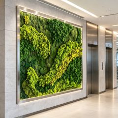 High Quality Large Recessed Gradient Preserved Reindeer Moss Wall Art for Indoor Decor,High Quality Large Recessed Gradient Preserved Reindeer Moss Wall Art for Indoor Decor