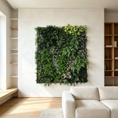 High Quality Square Multi-Tone Artificial Tropical Green Wall Panel for Home Decor,High Quality Square Multi-Tone Artificial Tropical Green Wall Panel for Home Decor