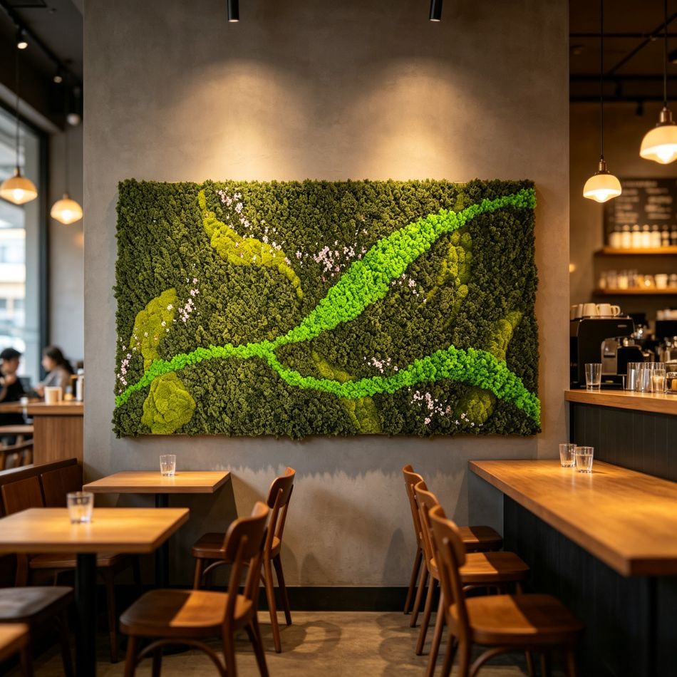 High Similarity  Large Commercial Preserved Moss Wall with Floral Decor for Interior Design,High Similarity  Large Commercial Preserved Moss Wall with Floral Decor for Interior Design