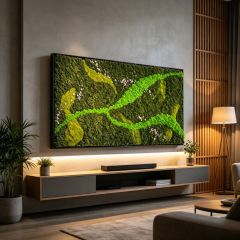 High Similarity  Large Commercial Preserved Moss Wall with Floral Decor for Interior Design,High Similarity  Large Commercial Preserved Moss Wall with Floral Decor for Interior Design