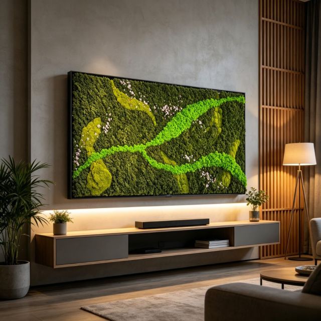High Similarity  Large Commercial Preserved Moss Wall with Floral Decor for Interior Design,High Similarity  Large Commercial Preserved Moss Wall with Floral Decor for Interior Design