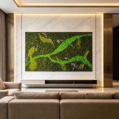 High Similarity  Large Commercial Preserved Moss Wall with Floral Decor for Interior Design,High Similarity  Large Commercial Preserved Moss Wall with Floral Decor for Interior Design