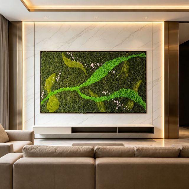High Similarity  Large Commercial Preserved Moss Wall with Floral Decor for Interior Design,High Similarity  Large Commercial Preserved Moss Wall with Floral Decor for Interior Design