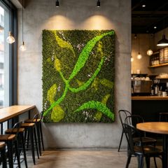 High Similarity  Large Commercial Preserved Moss Wall with Floral Decor for Interior Design,High Similarity  Large Commercial Preserved Moss Wall with Floral Decor for Interior Design