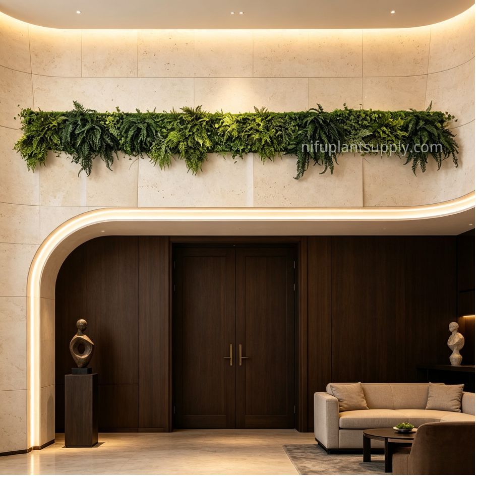 Premium Quality Artificial Fern Wall Planter for Commercial Interior Design,Premium Quality Artificial Fern Wall Planter for Commercial Interior Design