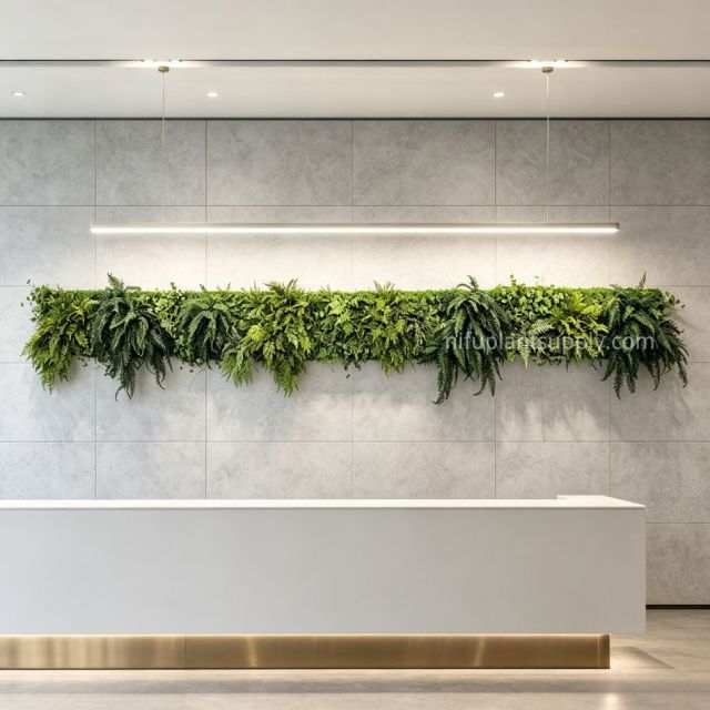 Premium Quality Artificial Fern Wall Planter for Commercial Interior Design,Premium Quality Artificial Fern Wall Planter for Commercial Interior Design