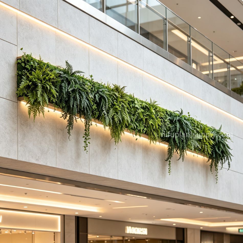 Premium Quality Artificial Fern Wall Planter for Commercial Interior Design,Premium Quality Artificial Fern Wall Planter for Commercial Interior Design