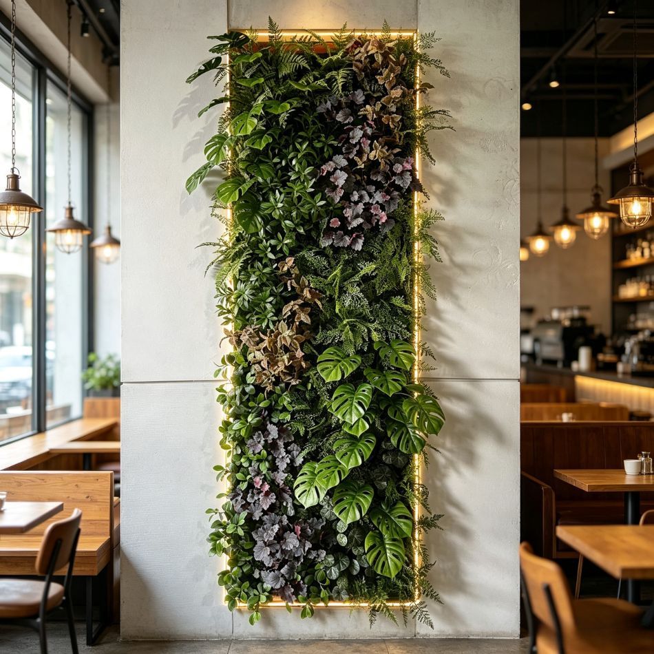 Premium High Similarity Artificial Vertical Green Wall for Cafe Commercial Interior Decor,Premium High Similarity Artificial Vertical Green Wall for Cafe Commercial Interior Decor