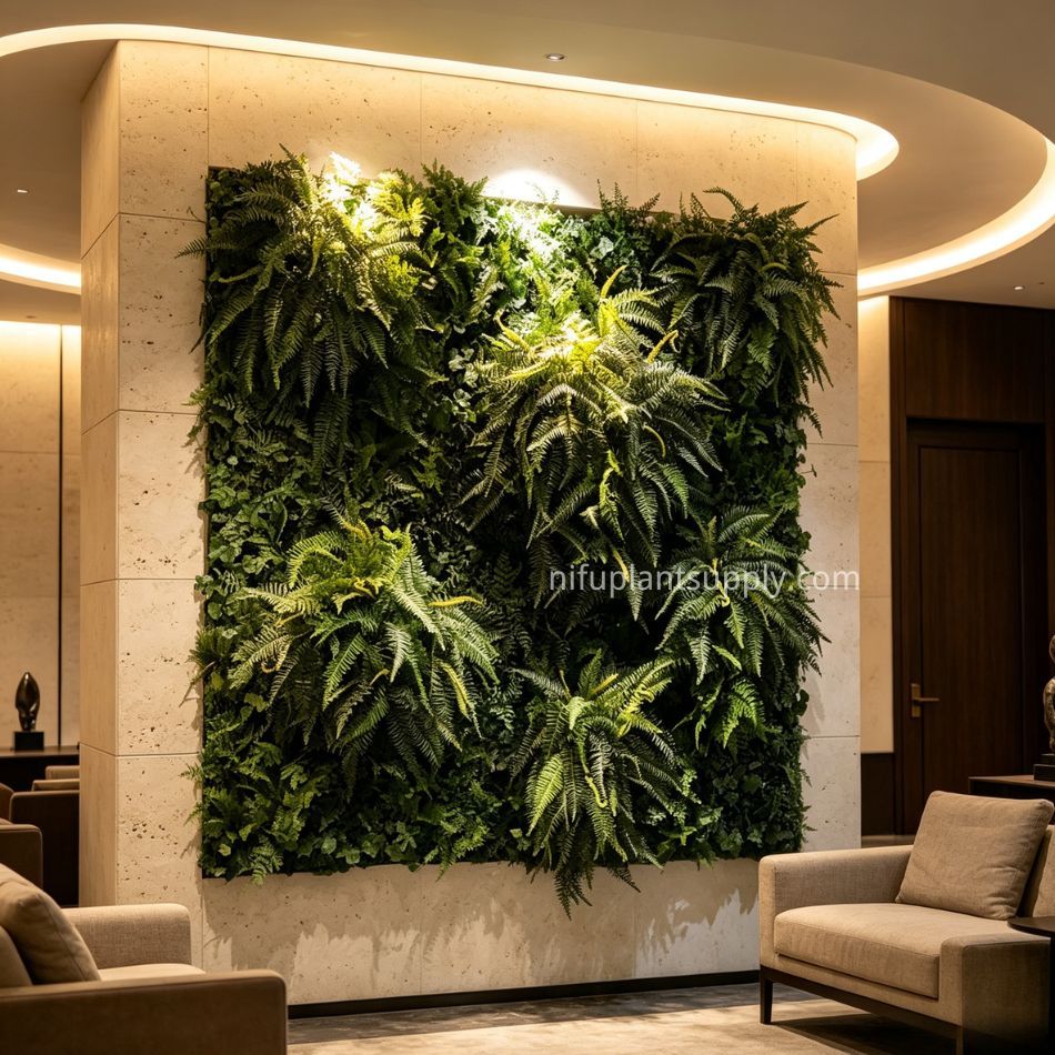 High Similarity Artificial Fern Green Wall for Premium Interior Design,High Similarity Artificial Fern Green Wall for Premium Interior Design
