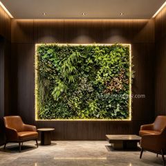 Premium Artificial Mixed Foliage Green Wall for High-End Interior Design,Premium Artificial Mixed Foliage Green Wall for High-End Interior Design