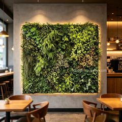 Premium Artificial Mixed Foliage Green Wall for High-End Interior Design,Premium Artificial Mixed Foliage Green Wall for High-End Interior Design