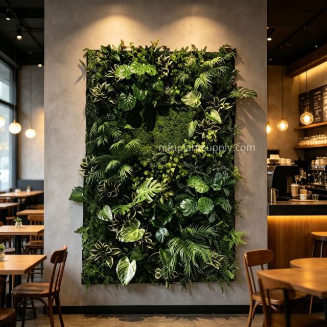 High Similarity Artificial Monstera Vertical Green Wall for Interior Design,High Similarity Artificial Monstera Vertical Green Wall for Interior Design