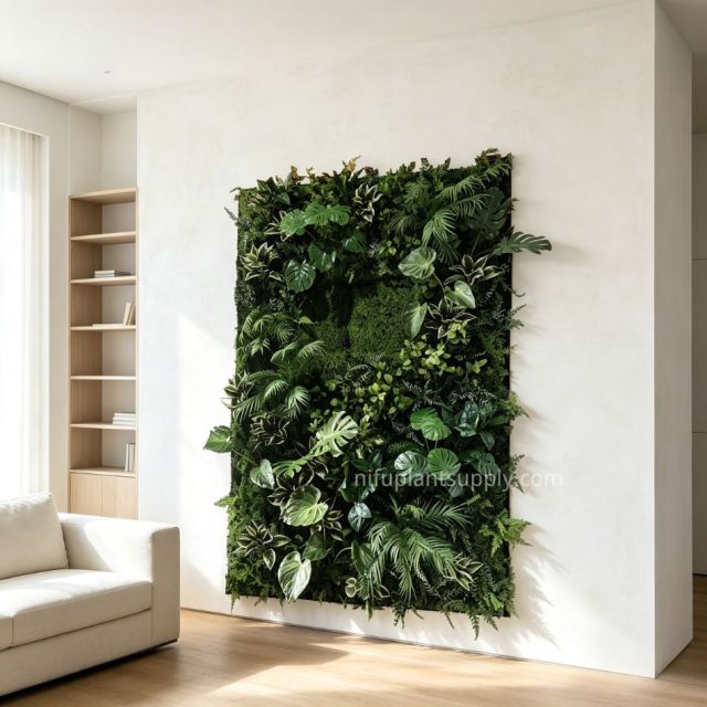 High Similarity Artificial Monstera Vertical Green Wall for Interior Design,High Similarity Artificial Monstera Vertical Green Wall for Interior Design