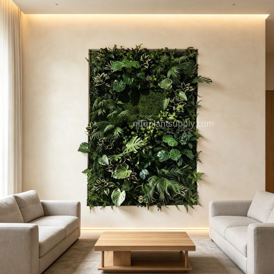 High Similarity Artificial Monstera Vertical Green Wall for Interior Design,High Similarity Artificial Monstera Vertical Green Wall for Interior Design
