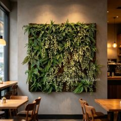 Premium High Similarity Artificial Fern & Variegated Ivy Green Wall Panel,Premium High Similarity Artificial Fern & Variegated Ivy Green Wall Panel