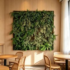 Premium High Similarity Artificial Fern & Variegated Ivy Green Wall Panel,Premium High Similarity Artificial Fern & Variegated Ivy Green Wall Panel