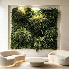 Premium All-Fern Artificial Green Wall Panel for Minimalist Commercial Interior,Premium All-Fern Artificial Green Wall Panel for Minimalist Commercial Interior