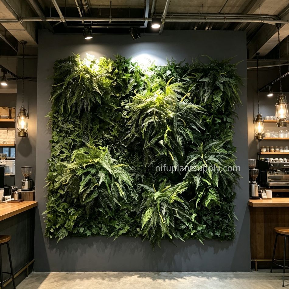 Premium All-Fern Artificial Green Wall Panel for Minimalist Commercial Interior,Premium All-Fern Artificial Green Wall Panel for Minimalist Commercial Interior