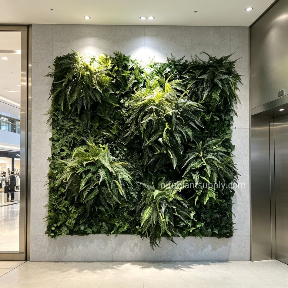 Premium All-Fern Artificial Green Wall Panel for Minimalist Commercial Interior,Premium All-Fern Artificial Green Wall Panel for Minimalist Commercial Interior