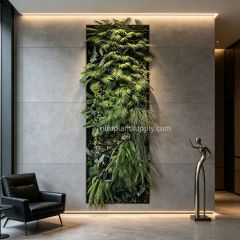 Slim Vertical Artificial Palm & Fern Green Wall Panel for Narrow Wall Decor,Slim Vertical Artificial Palm & Fern Green Wall Panel for Narrow Wall Decor