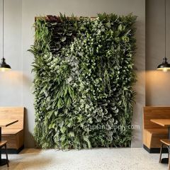 Premium High Similarity Mixed Foliage Artificial Green Wall for Cafe Interior Design,Premium High Similarity Mixed Foliage Artificial Green Wall for Cafe Interior Design