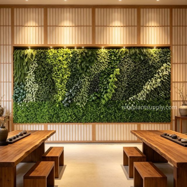 Custom Large Splicable Artificial Mixed Foliage Green Wall,Custom Large Splicable Artificial Mixed Foliage Green Wall