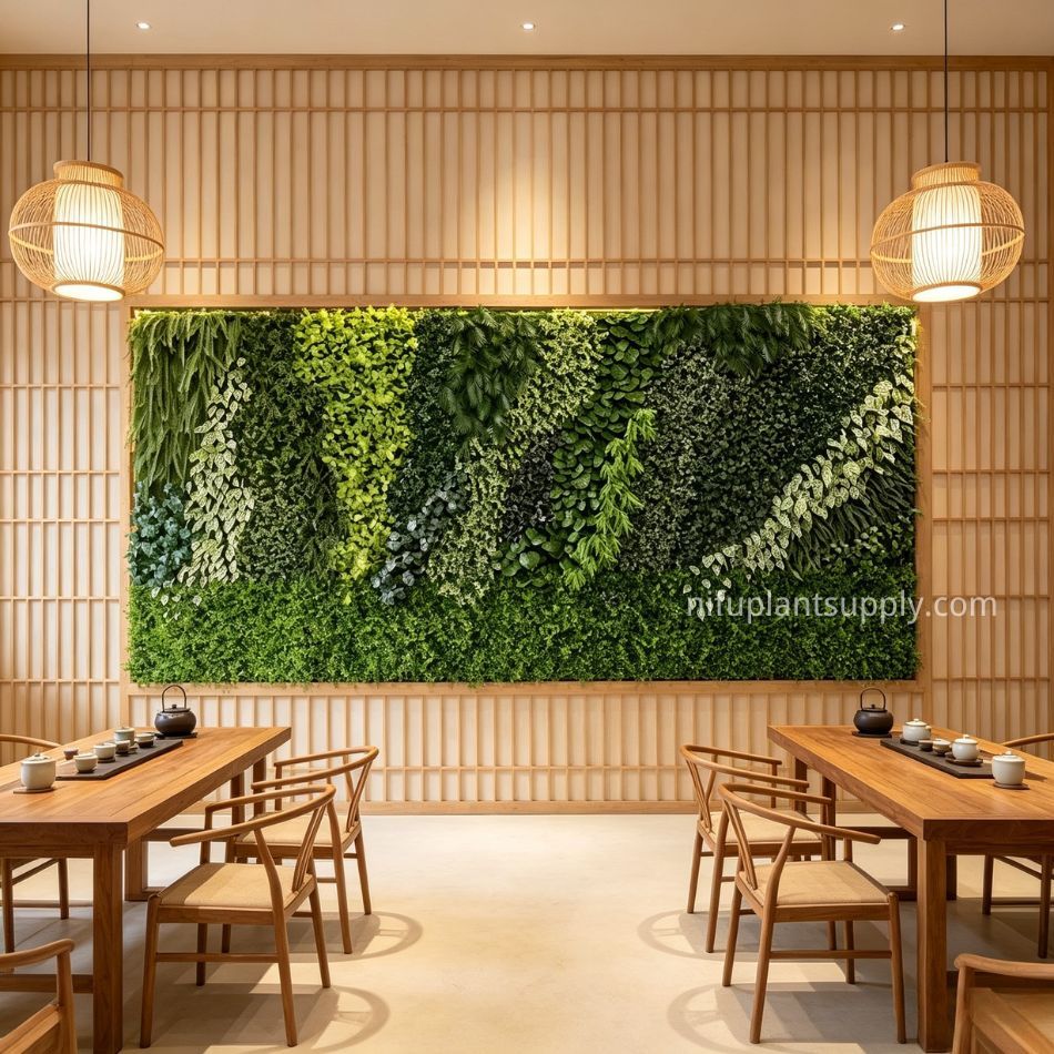 Custom Large Splicable Artificial Mixed Foliage Green Wall,Custom Large Splicable Artificial Mixed Foliage Green Wall
