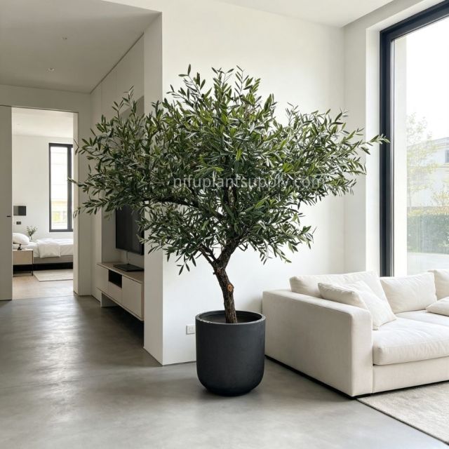 220CM Realistic Artificial Olive Tree for Interior Design,220CM Realistic Artificial Olive Tree for Interior Design