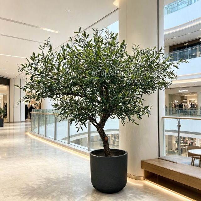 220CM Realistic Artificial Olive Tree for Interior Design,220CM Realistic Artificial Olive Tree for Interior Design