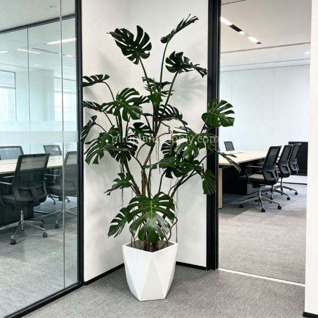 195CM High Similarity Artificial Monstera Plant Tropical Tree for Indoor Decor,195CM High Similarity Artificial Monstera Plant Tropical Tree for Indoor Decor