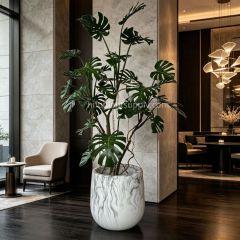 220CM Premium Quality Artificial Monstera Potted Plant For Interior Design,220CM Premium Quality Artificial Monstera Potted Plant For Interior Design